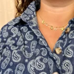 Robe en jean imprimée (T40-T48) - marine - 48