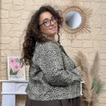 Veste côtelée léopard (T42-T46) - taupe - 46