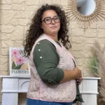 Gilet matelassé fleuri rose (T42-T46) - rose - 46