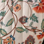 Gilet matelassé fleuri beige (T42-T46) - beige - 46