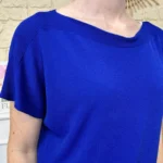 Pull femme col bateau maille fine « Tendance » - bleu-royal - taille-unique