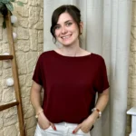 Pull femme col bateau maille fine « Tendance » - bordeaux - taille-unique