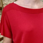 Pull femme col bateau maille fine « Tendance » - rouge - taille-unique
