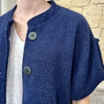 Pull-veste femme boutonné manches larges « Tendance » - marine - taille-unique