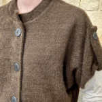 Pull-veste femme boutonné manches larges « Tendance » - marron - taille-unique