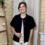 Pull-veste femme boutonné manches larges « Tendance » - noir - taille-unique