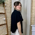 Pull-veste femme boutonné manches larges « Tendance » - noir - taille-unique