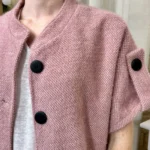 Pull-veste femme boutonné manches larges « Tendance » - rose-pale - taille-unique