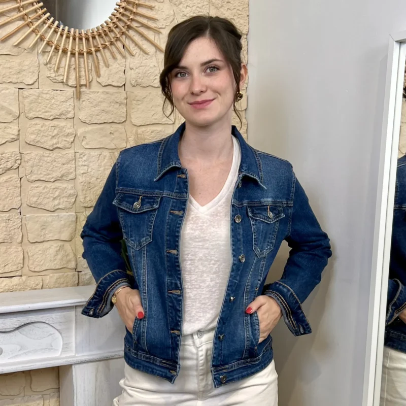 Veste en jean VOGGO femme - denim-fonce - 44