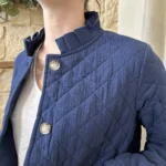 Veste matelassée 100% coton - marine - 38