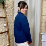 Veste matelassée 100% coton - marine - 38