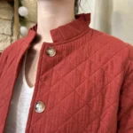 Veste matelassée 100% coton - rouille - 38