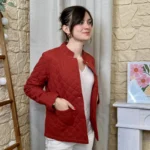Veste matelassée 100% coton - rouille - 38