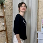 Pull oversize Smile femme « Tendance » - noir - taille-unique