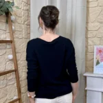 Pull oversize Smile femme « Tendance » - noir - taille-unique