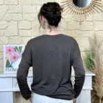 Pull léger femme col V maille fine « Tendance » - marron - taille-unique