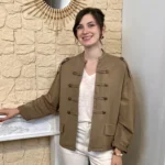 Veste officier femme boutons dorés « Tendance » - camel - taille-unique