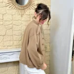 Veste officier femme boutons dorés « Tendance » - camel - taille-unique