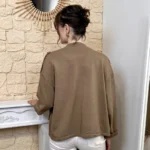 Veste officier femme boutons dorés « Tendance » - camel - taille-unique
