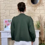 Veste officier femme boutons dorés « Tendance » - kaki - taille-unique