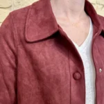 Veste femme en suédine MAËLLE - bordeaux - 38