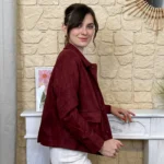 Veste femme en suédine MAËLLE - bordeaux - 38