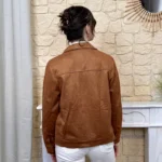 Veste femme en suédine MAËLLE - camel - 38