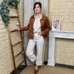 Veste femme en suédine MAËLLE - camel - 38