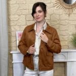 Veste femme en suédine MAËLLE - camel - 38