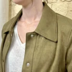 Veste femme en suédine MAËLLE - kaki - 38