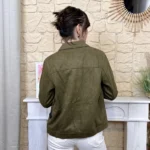 Veste femme en suédine MAËLLE - kaki - 38