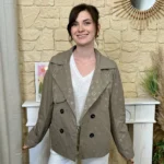 Imper court femme imprimé « Tendance » - beige - taille-unique