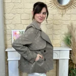 Imper court femme imprimé « Tendance » - beige - taille-unique