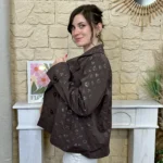 Imper court femme imprimé « Tendance » - marron - taille-unique