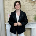 Imper court femme imprimé « Tendance » - noir - taille-unique
