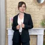 Blazer femme doublé « Tendance » - noir - 40