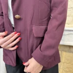 Blazer femme doublé « Tendance » - bordeaux - 40