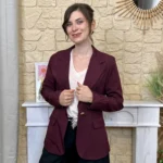 Blazer femme doublé « Tendance » - bordeaux - 40