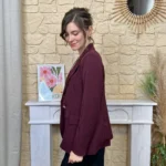 Blazer femme doublé « Tendance » - bordeaux - 40