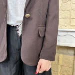 Blazer femme doublé « Tendance » - marron - 40