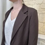 Blazer femme doublé « Tendance » - marron - 40