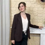 Blazer femme doublé « Tendance » - marron - 40