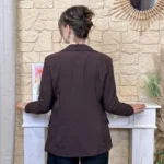 Blazer femme doublé « Tendance » - marron - 40