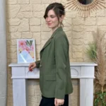 Blazer femme doublé « Tendance » - kaki - 40