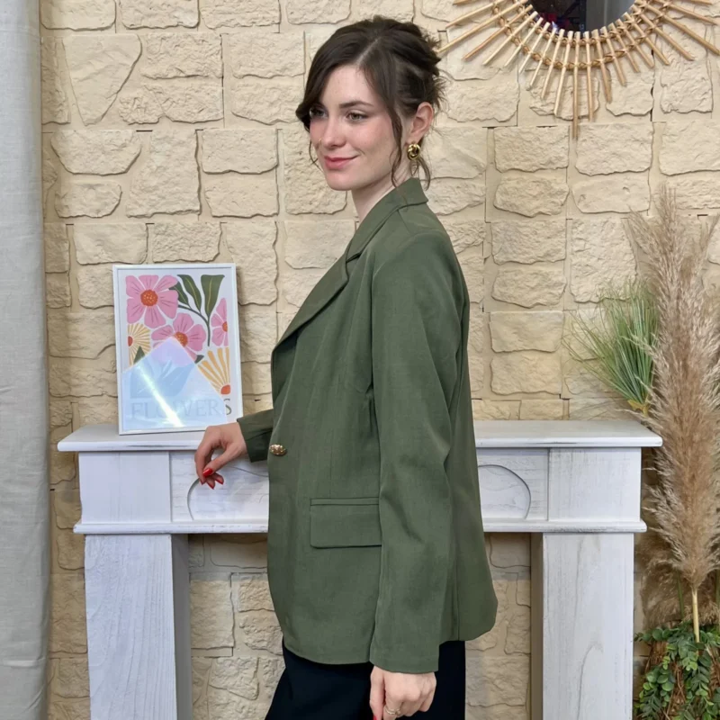 Blazer femme doublé « Tendance » - kaki - 40