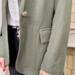 Blazer femme doublé « Tendance » - kaki - 40