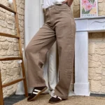 Jean Ballon femme teinté VOGGO T36-T44 - taupe - 44