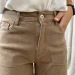 Jean Ballon femme teinté VOGGO T36-T44 - taupe - 44