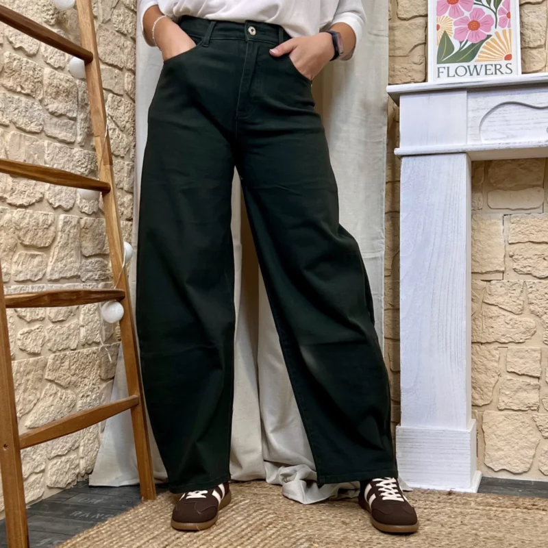 Jean Ballon femme teinté VOGGO T36-T44 - kaki - 44