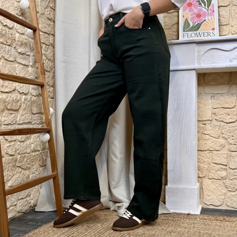Jean Ballon femme teinté VOGGO T36-T44 - kaki - 44